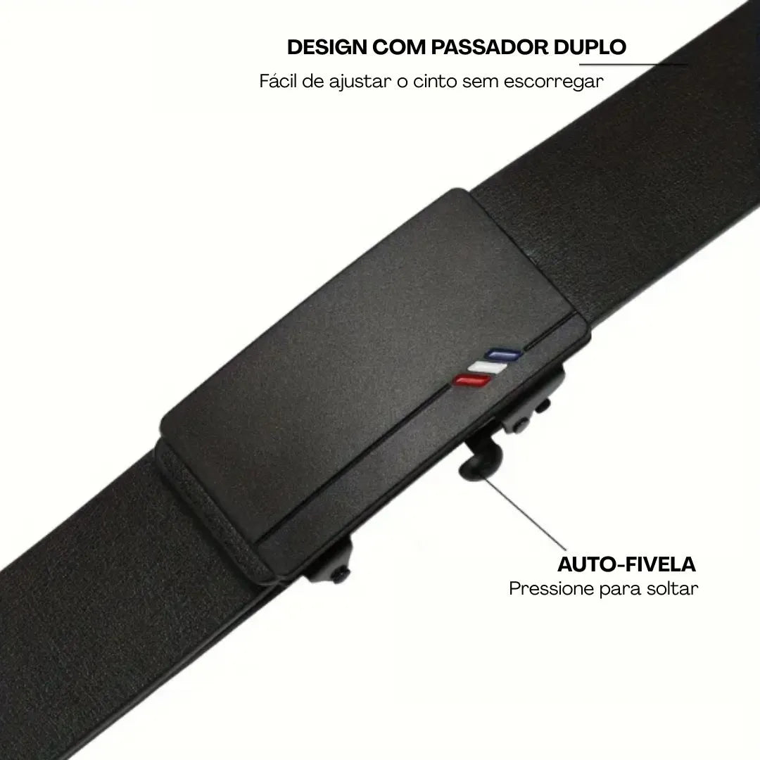 Cinto de Couro Masculino Fivela Automática | Casualle Belt II