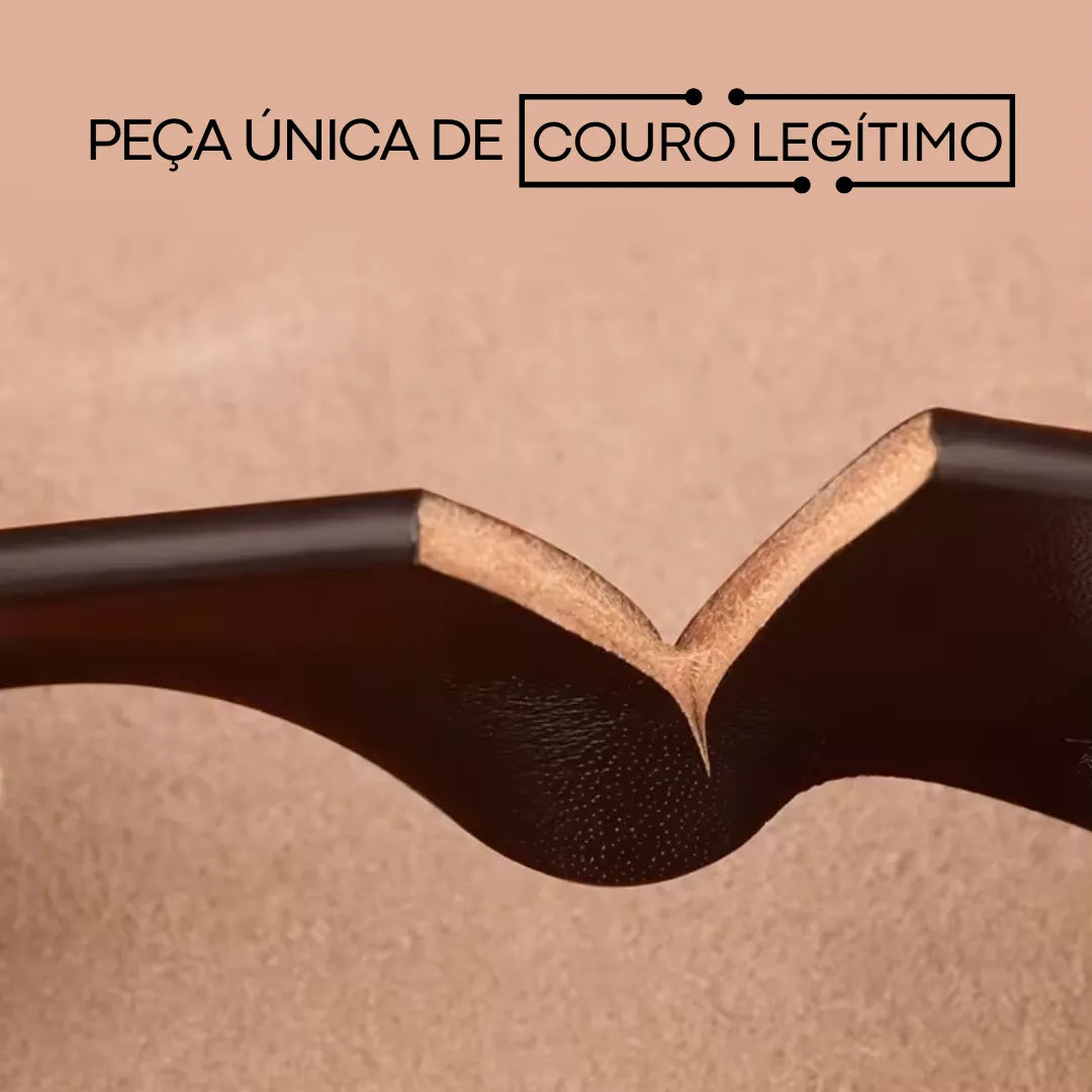 Cinto Masculino de Couro Legítimo Allegante Plus II (Até 170cm) - MARROM