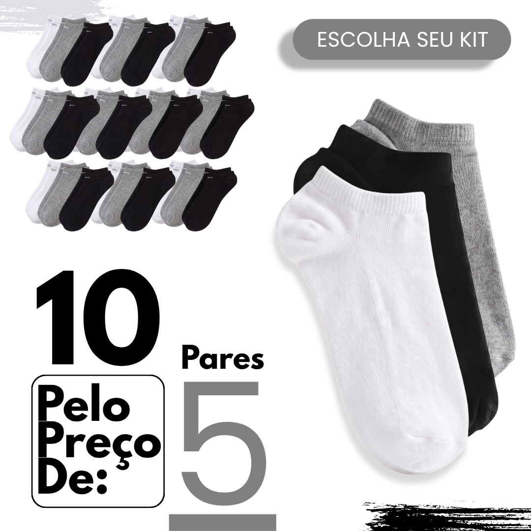 (COMPRE 5 LEVE 10) Kit Renovação - Meias Cotton Blend