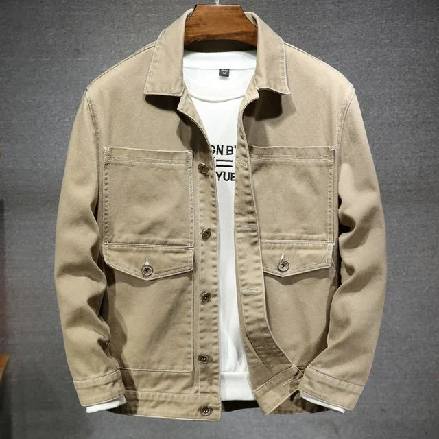 Jaqueta Jeans Masculina em Cáqui