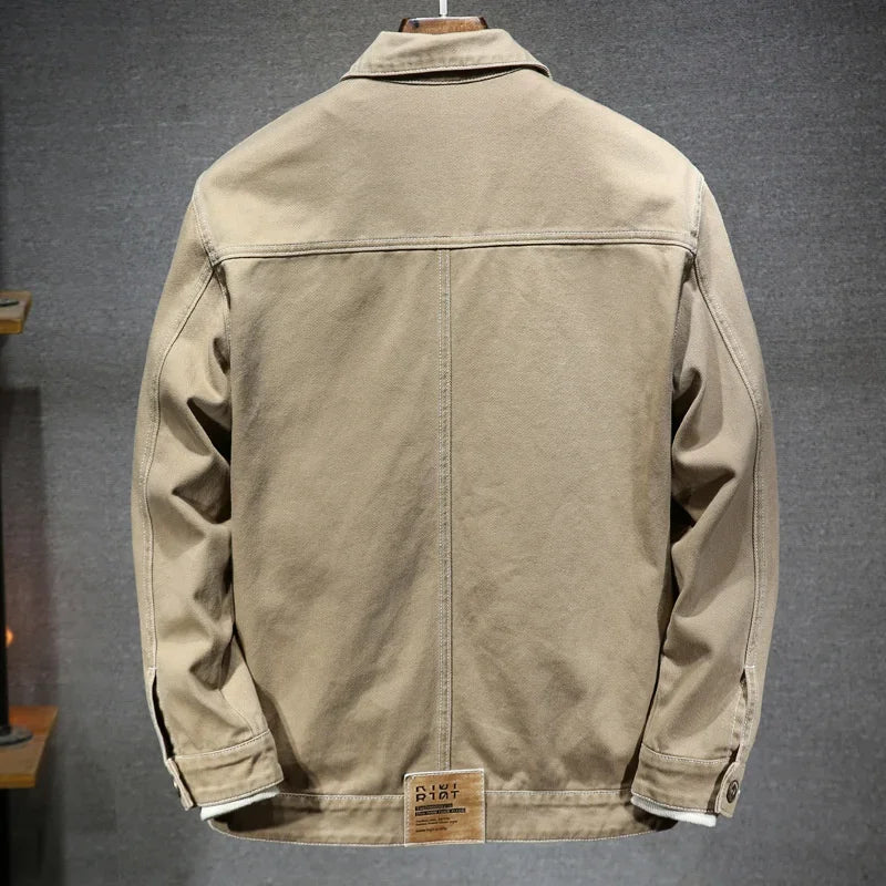 Jaqueta Jeans Masculina em Cáqui