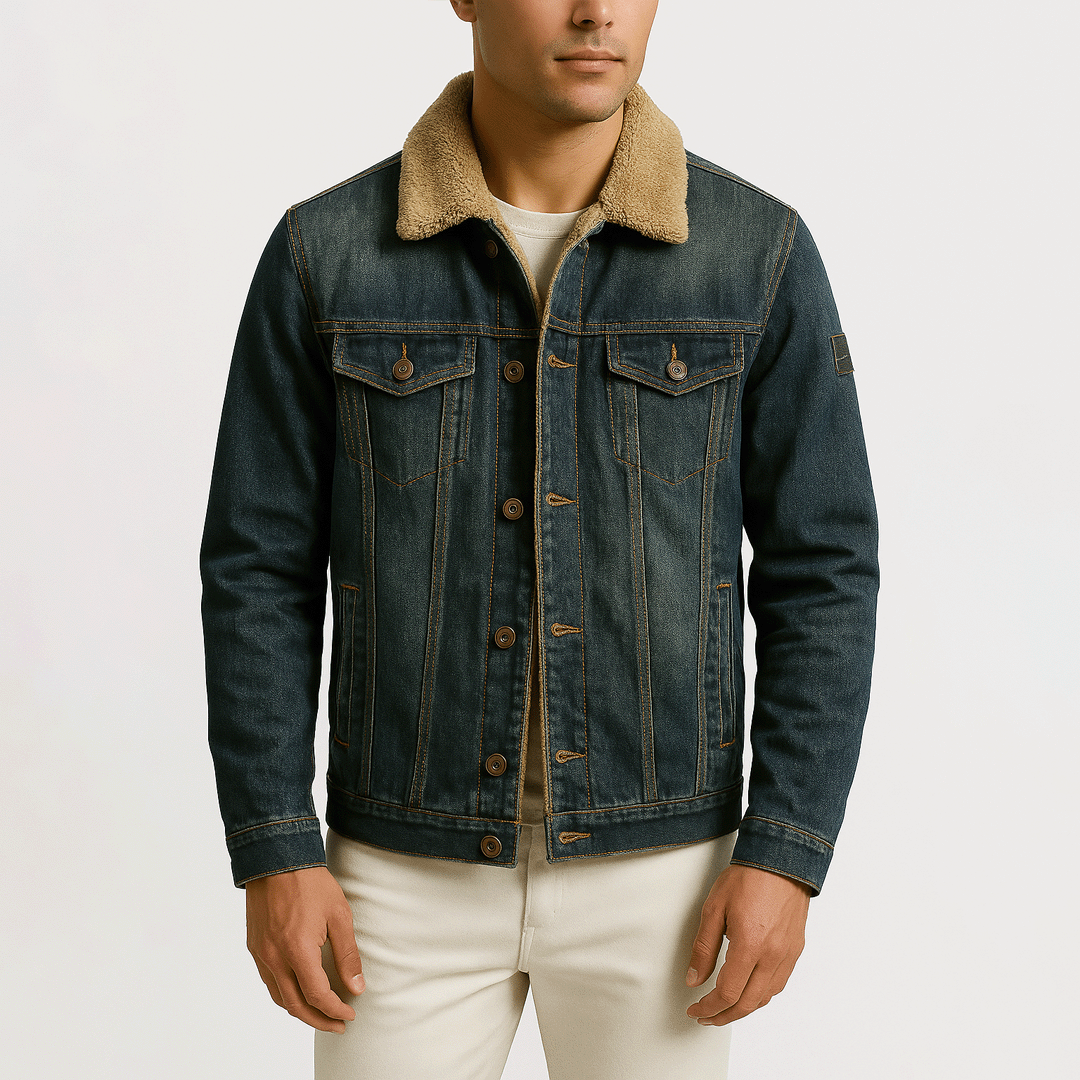 Jaqueta Jeans Masculina Acolchoada Dracen