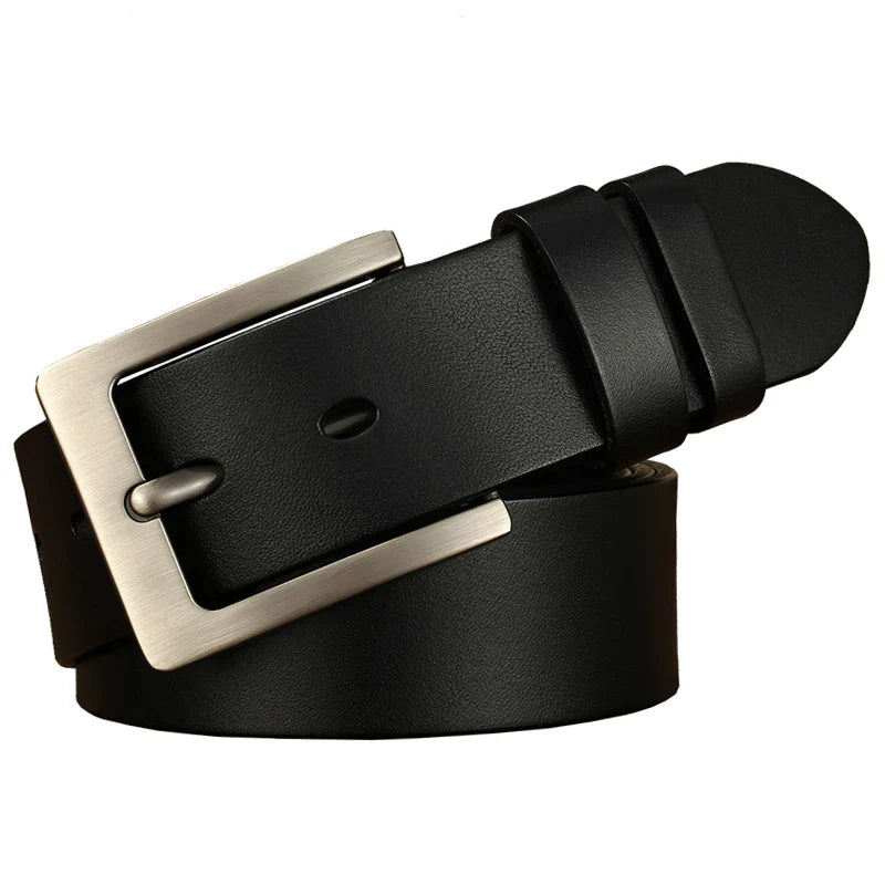 Cinto Masculino de Couro Legítimo Allegante Plus II (Até 170cm) - PRETO
