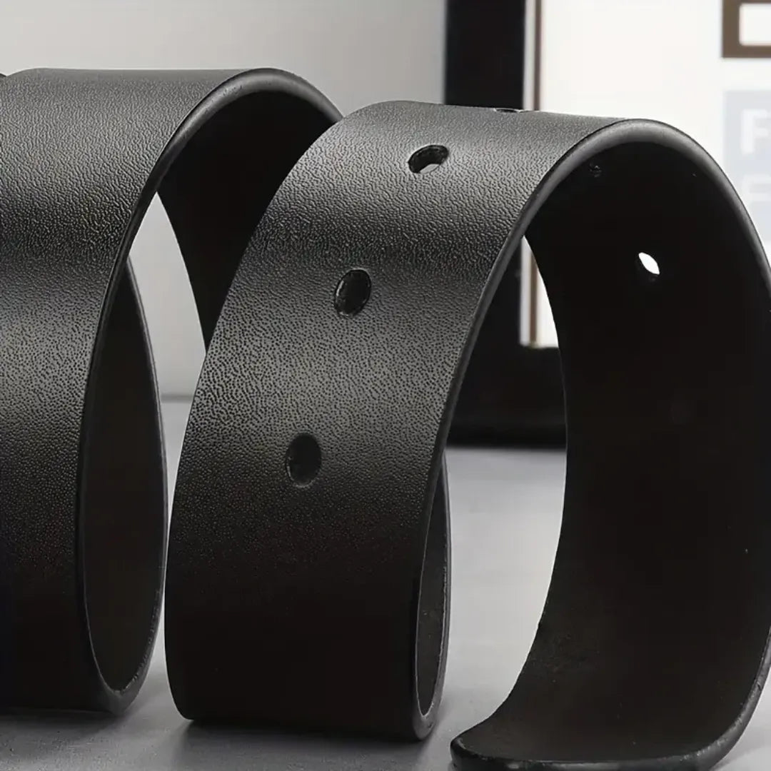 Cinto Masculino de Couro Legítimo Allegante Plus II (Até 170cm) - PRETO