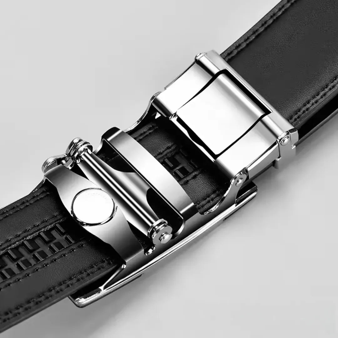 Cinto Masculino de Couro Fivela Automática | Sem Furos | Casualle Belt III