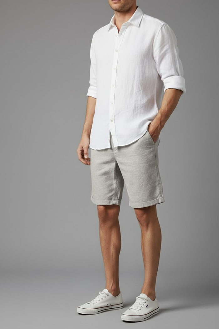 Bermuda Masculina Linho Phuket