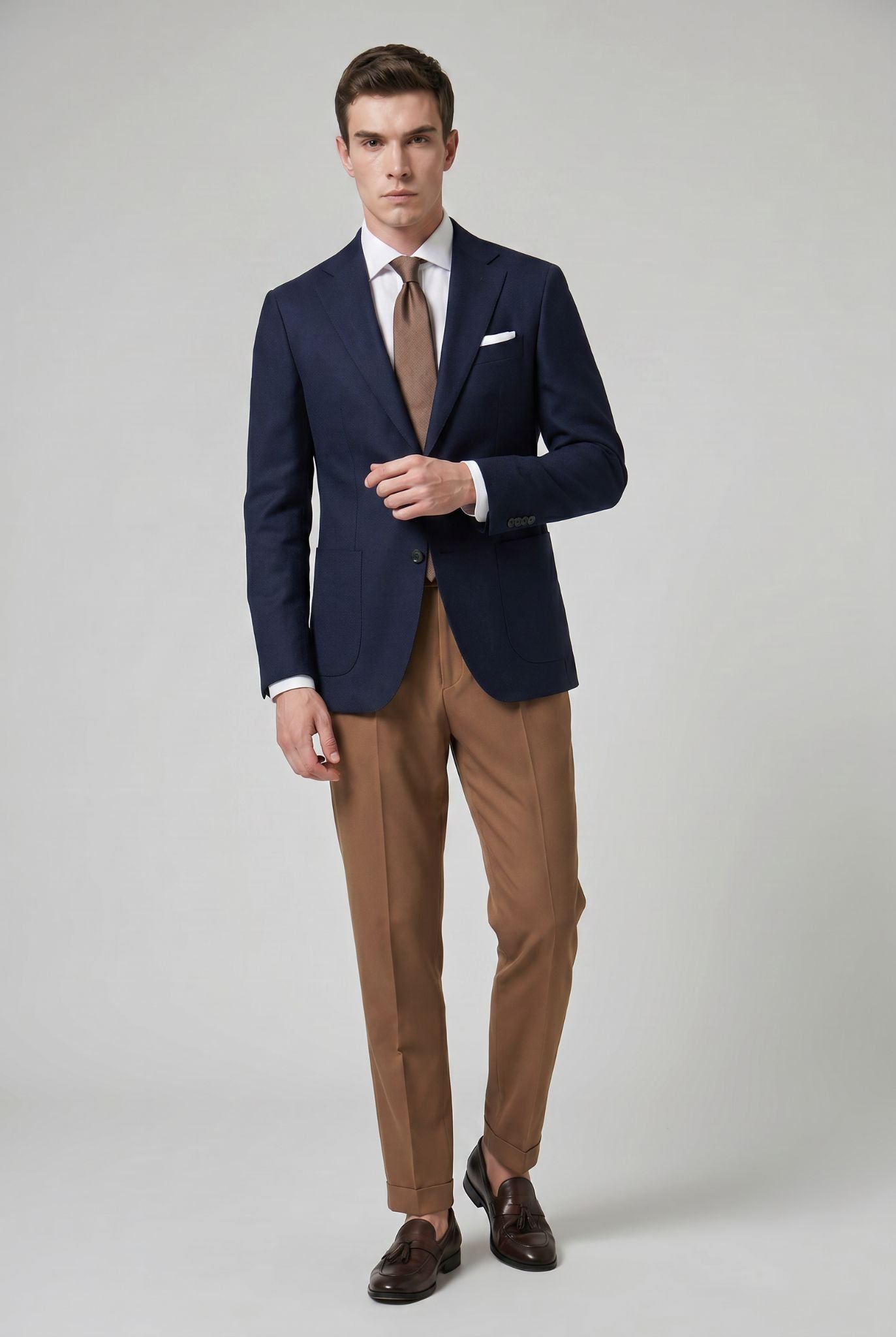 Calça Alfaiataria Masculina com Strap Lateral