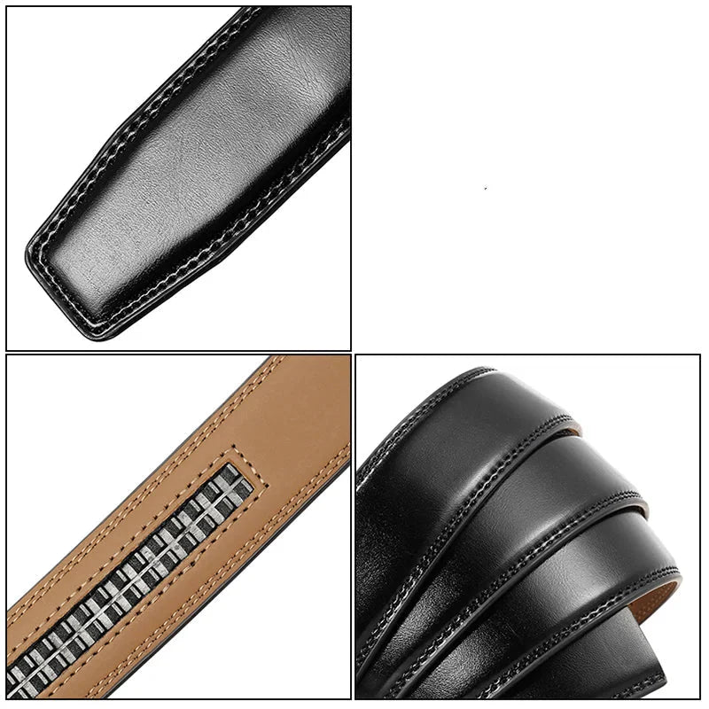 Cinto Masculino de Couro com Fivela Catraca | Casualle Silver II