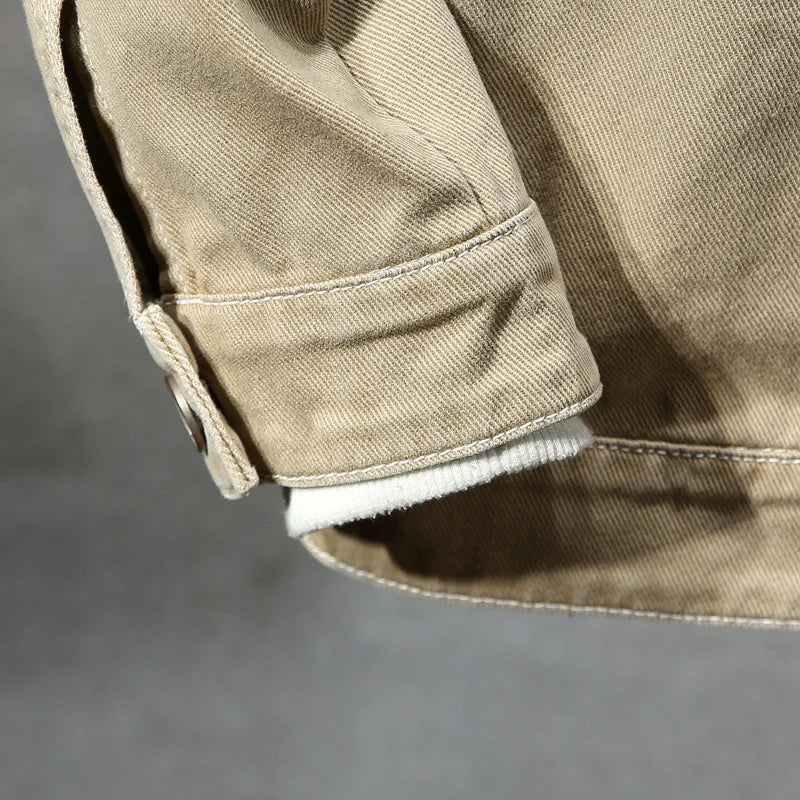 Jaqueta Jeans Masculina em Cáqui