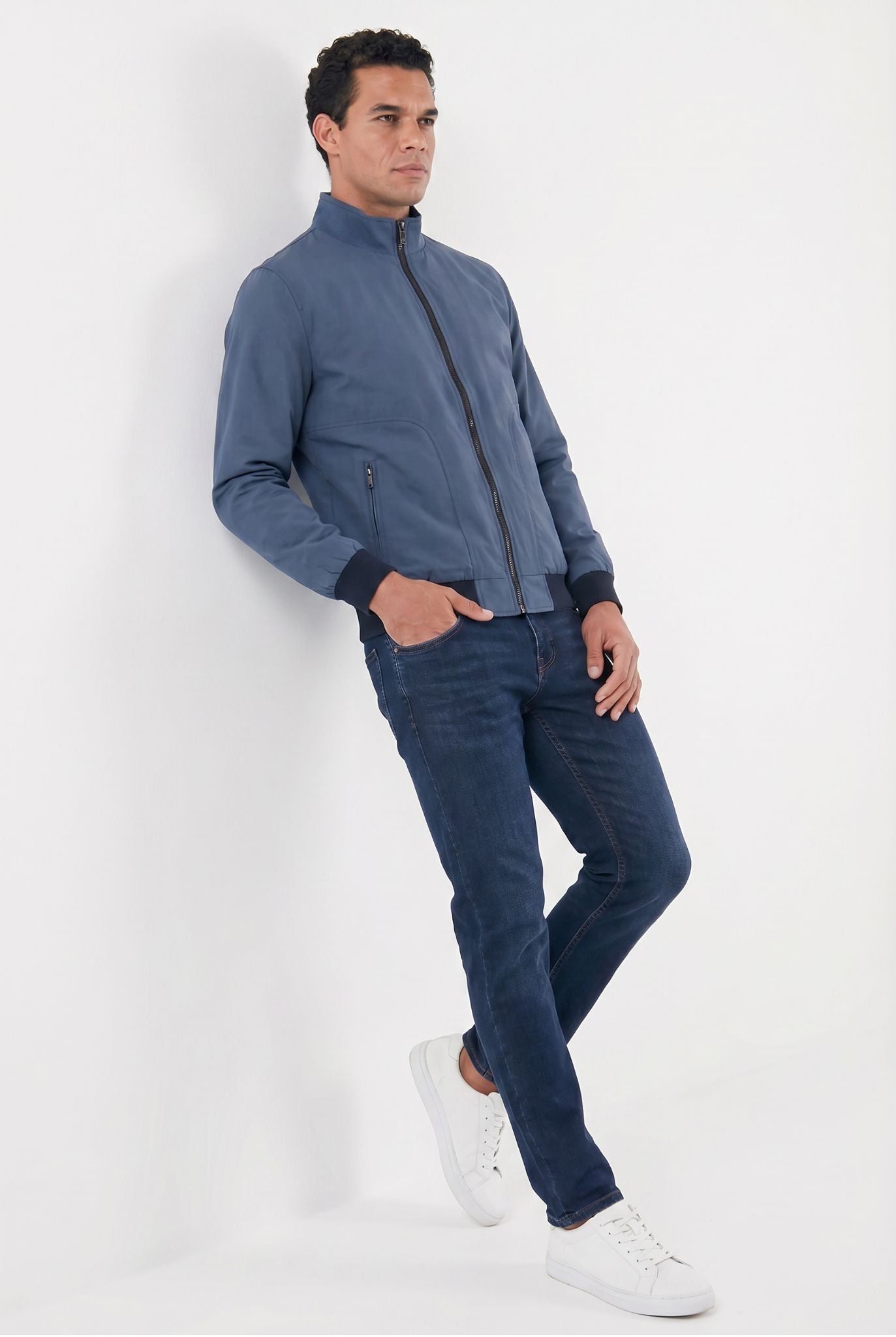 Jaqueta Masculina Bomber com Forro Xadrez Clássico