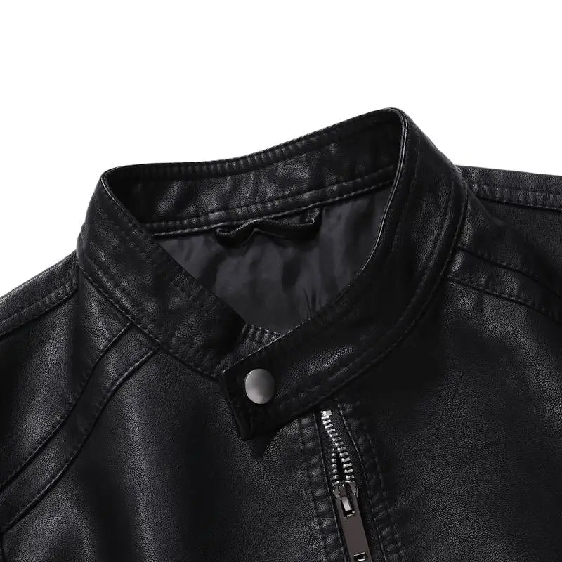 Jaqueta Masculina de Couro Slim Biker