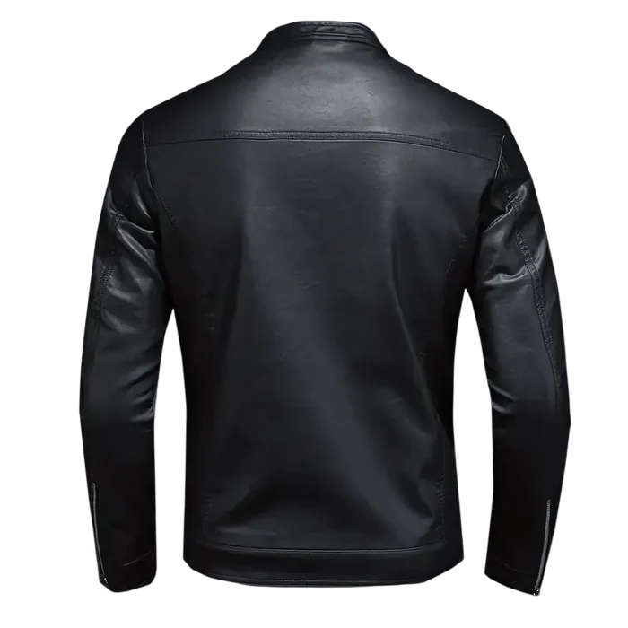 Jaqueta Masculina de Couro Slim Biker