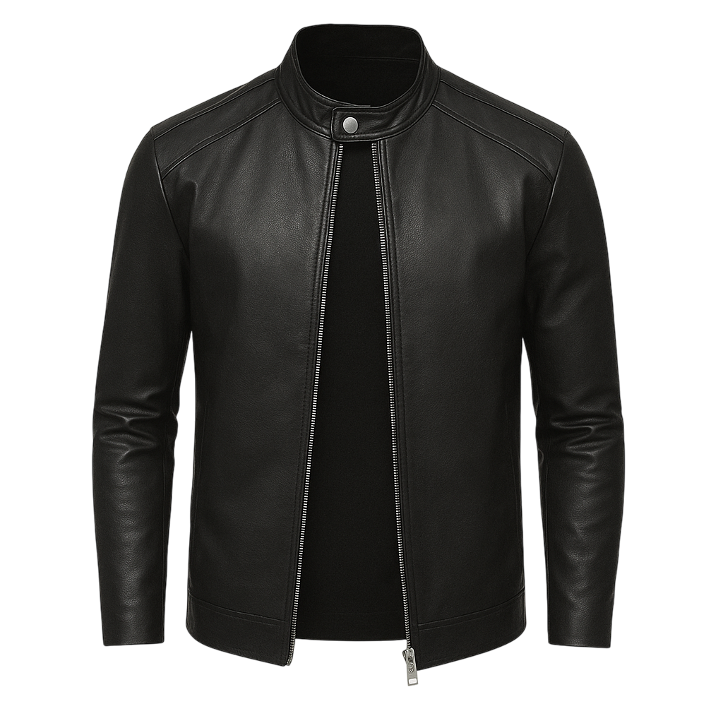 Jaqueta Masculina de Couro Slim Biker