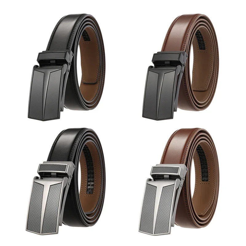 Cinto Masculino de Couro com Fivela Catraca | Casualle Silver II
