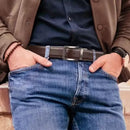 Cinto Masculino Dupla Face em Couro com Fivela Reversível | Allegante