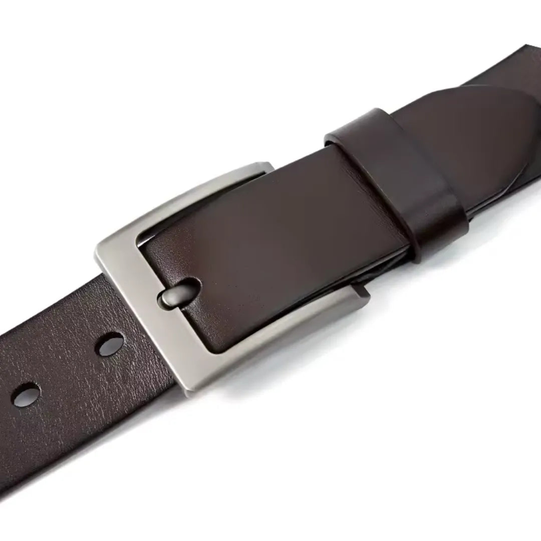 Cinto Masculino de Couro Legítimo Allegante Plus II (Até 170cm) - MARROM