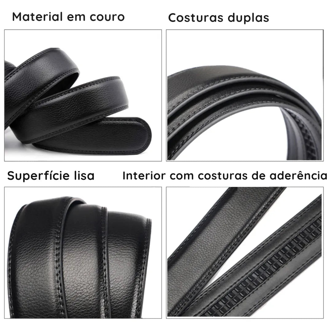 Cinto Masculino de Couro com Fivela Automática | Basic Belt